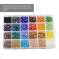 thumbnail image 4 of facefd 1200pcs Artificial Crystal Beads 24 Colors 6mm Crystal Beads Assorted Kit Loose Spacer Beads for Jewelry Making DIY Crafting, 4 of 5