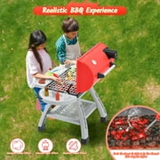 Kitchen Playset Toys For Kids Toys, Kids BBQ Grill Playset with Smoke, Sound & Light, Toy Grill for Kids, Pretend Play Food, Interactive Toys Barbecue Cooking Game for Toddlers Boys Girls 3-5