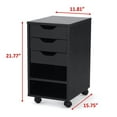 thumbnail image 4 of Mainstays Perkins Rolling File Cabinet, True Black Oak, 4 of 4