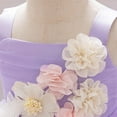 thumbnail image 6 of Moocorvic Baby Girl Tulle Dress Casual Flower Embroidery Toddler Dresses Wedding Gown for Summer Party Birthday Outfit 6-9 Months,Purple, 6 of 9