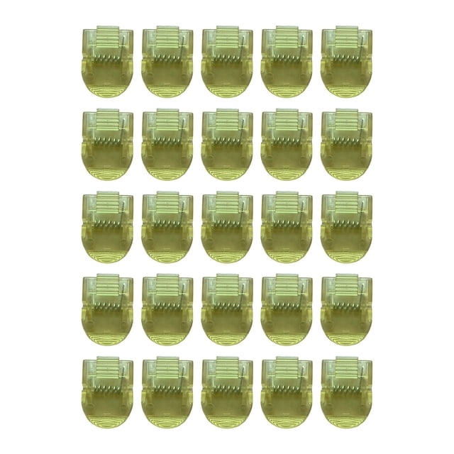 25Pcs Cubicle Clips, Fabric Panel Cubicle Accessories Fabric Partition Panel Messages Hooks Office Photos Wall Clips for Notes Memos(Yellow)