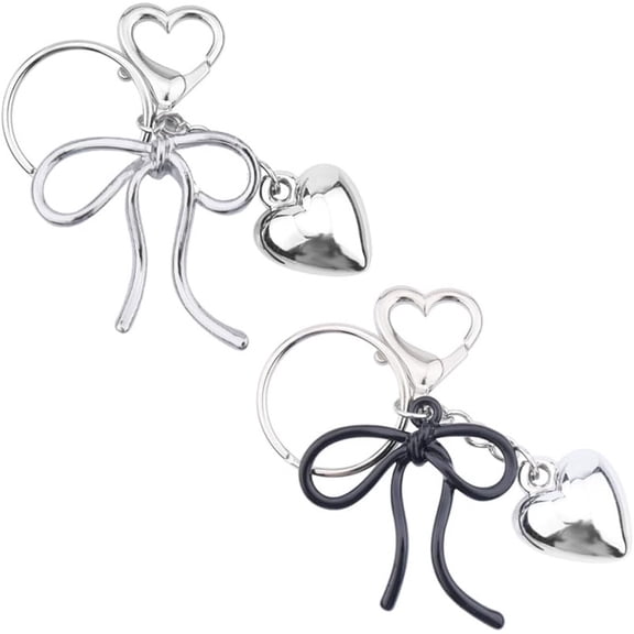 Y2k Bow Keychain Wristlet For Purse Earphone Case Charms For Teen Girls Women Pearl Beaded Keychain For Key Chain Set 2000s