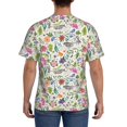 thumbnail image 3 of Vsdgher Rabbit And Butterfly Print Men's Dry Fit Mesh Athletic Shirts Moisture Wicking Tennis T-Shirt Tops, 3 of 9