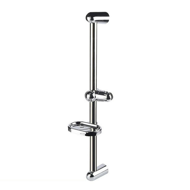 Barra deslizante para cabezal de ducha de montaje en pared para baño, soporte de barra de elevación de 60cm con jabonera con soporte ajustable para ca
