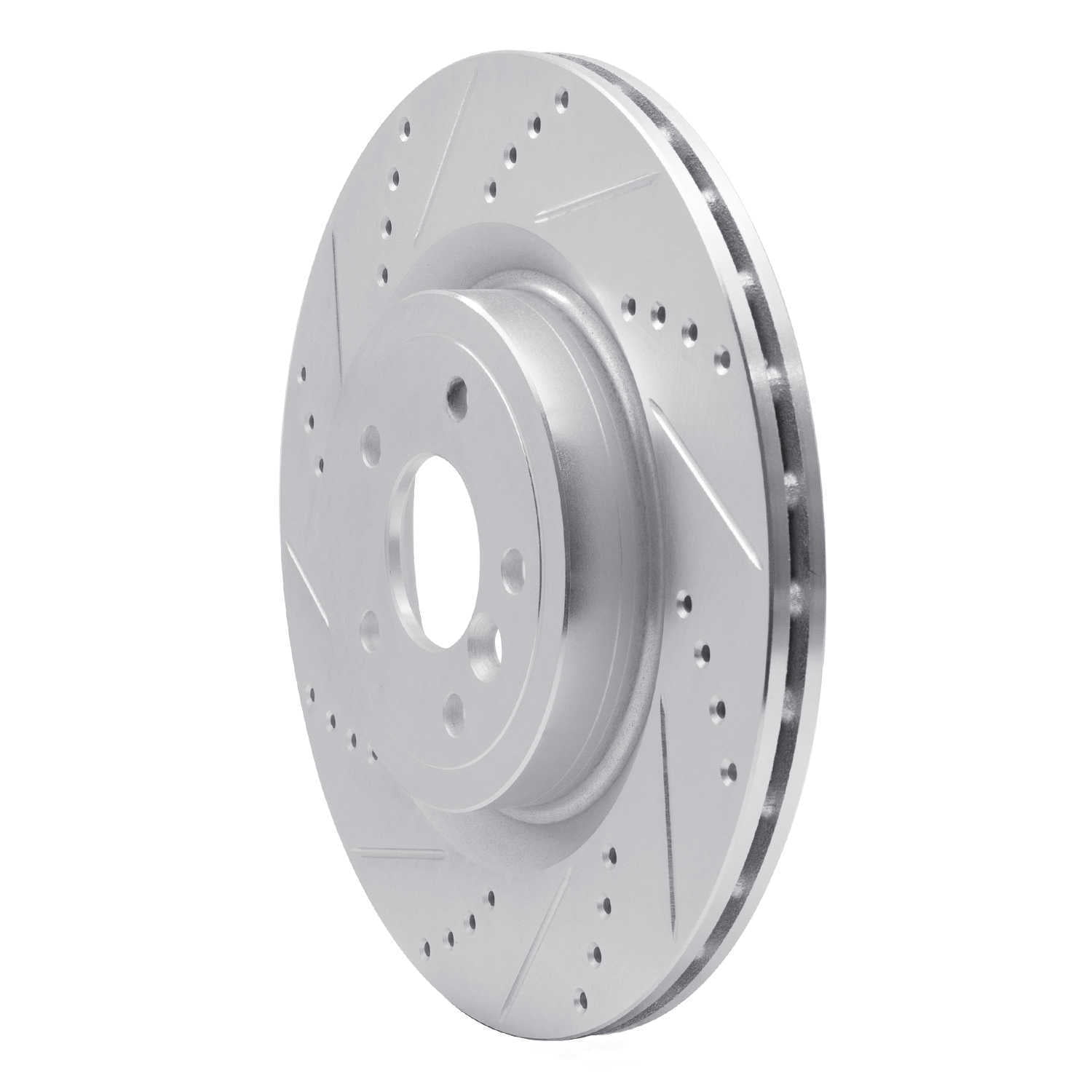 Dynamic Friction Company 631-20035L DFC Brake Rotor - Drilled And Slotted - Silver