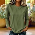 thumbnail image 7 of TARIENDY Striped Shirt Women Long Sleeve Fall Layering Shirts Crewneck Basic Casual Tees Fashion Spring Clothes M, 7 of 7