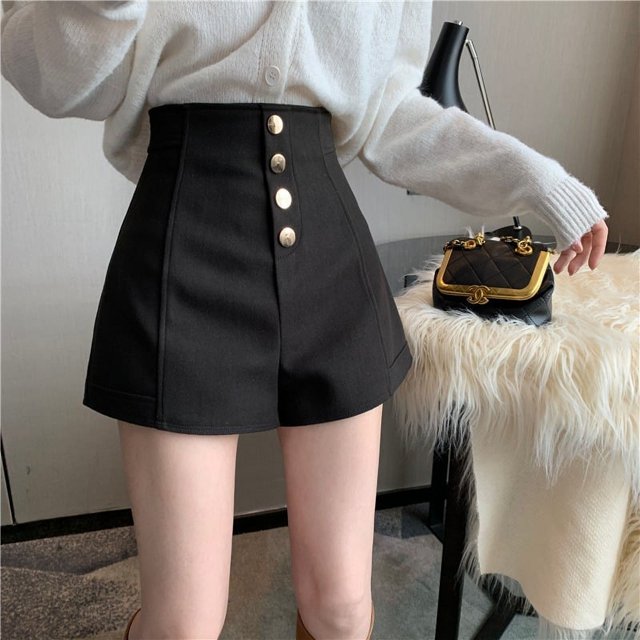 Pantalones cortos de verano de color albaricoque con cintura alta y talla grande para mujer, estilo informal para estudiantes, prendas de vestir exteriores, botas de corte A, pantalones