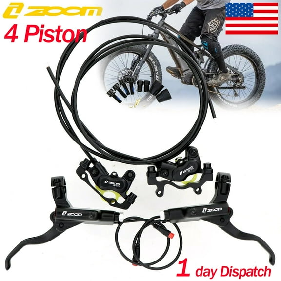 ZOOM HB876e E-Bike 4-Pistons MTB Hydraulic Disc Brake Set 1110/1860MM Power off