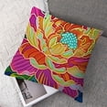thumbnail image 7 of BANET Colorful Flower Lumbar Throw Pillows Hot Pink Lumbar Throw Pillow Cushion Style Pillow Cover Case for Living Room Set of 2 18x18in, 7 of 7