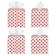 thumbnail image 2 of Lsque Red Cross Printed Tissue Box Cover Holder, Facial Paper Organizer Dispenser,Square with Bottom Belt, PVC Leather Decorative Organizer, 2 of 8