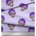 thumbnail image 3 of Soimoi Modal Satin Fabric Leaves & Floral Block Fabric Prints by Yard 42 Inch Wide, 3 of 3