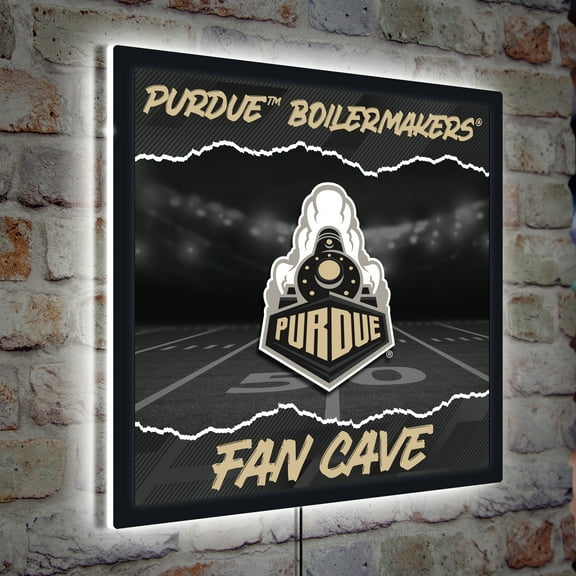 Purdue Boilermakers 23" LED Fan Cave Square-Shaped Lighted Wall Sign