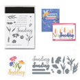 thumbnail image 1 of Clear Stamp  Cutting Die Set with DIY Scrapbooking Album Decorative for Thanksgiving Christmas Holiday Card Making and DIY Scrapbooking Journaling, 1 of 2