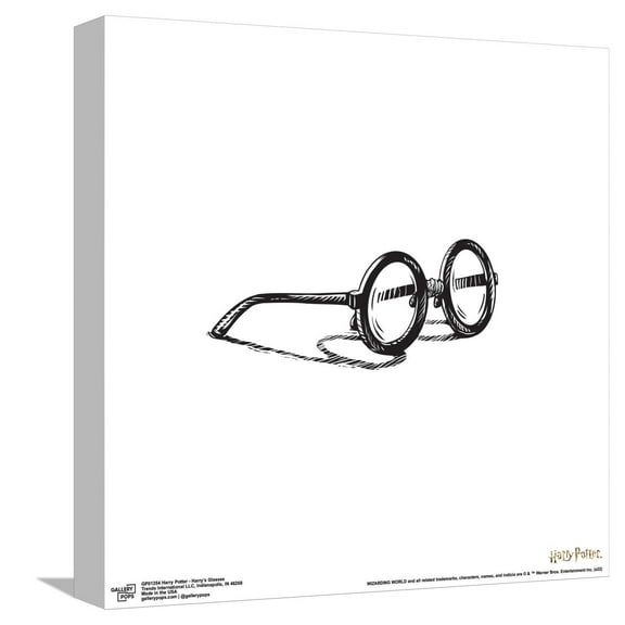 Gallery Pops Harry Potter - Harry's Glasses Canvas Wall Art, Unframed Version, 12" x 12"