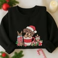 thumbnail image 2 of Christmas Dachshund Dog Candy Gingerbread Embroidered Sweatshirt, Merry Christmas Embroidered Shirt, Dog Lover Gift, Winter Holiday Gift, 2 of 5