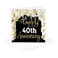 thumbnail image 5 of 3drose, Happy 40th Anniversary Glam Image of Gold Balloons, 12 Greeting Cards with Envelopes, 5 of 7