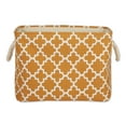 thumbnail image 2 of DII Polyester Container with Handles, Lattice Storage Bin, Large, Pumpkin Spice, 2 of 3