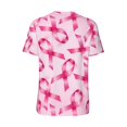 thumbnail image 3 of Rocae Breast Cancer Ribbons Awareness for Breathable Men's Baseball T-Shirt Fashionable Casual Baseball Jersey, Moisture-wicking Sportswear Small, 3 of 9