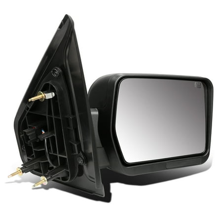 For 04-14 Ford F150 Black Powered Heated Signal Glass + Manual Folding Side Towing Mirror (Right/Passenger)