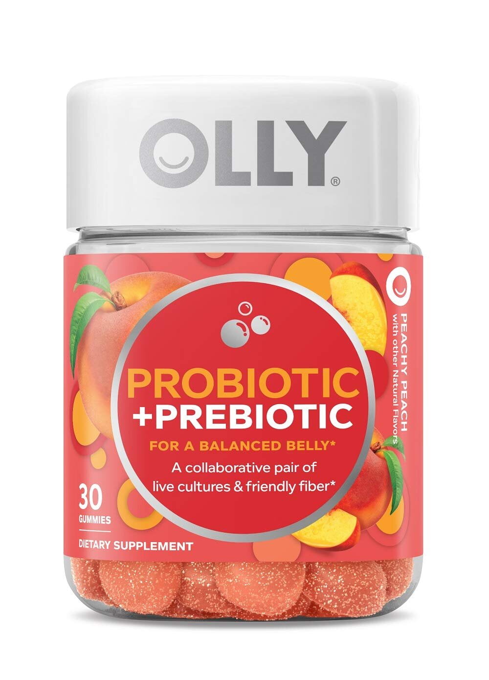 OLLY Probiotic + Prebiotic Gummy with 30 Day Supply (30 Gummies