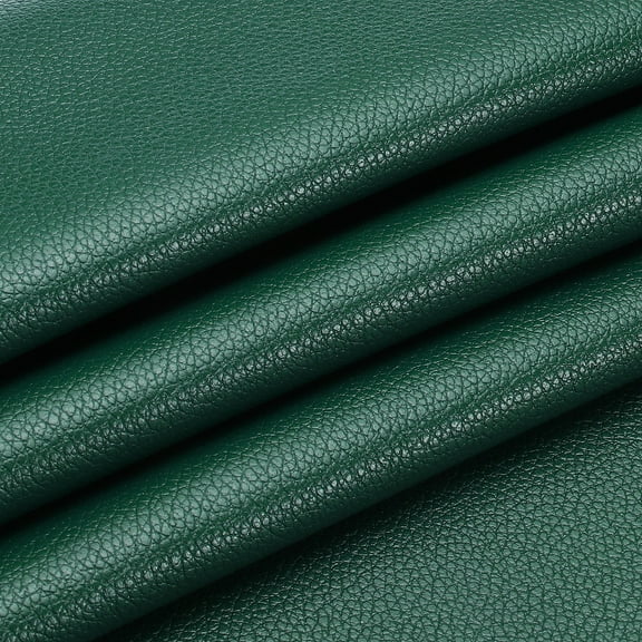 Uxcell 29x17x0.03 Inch PU Leather Book Cloth, Goat Grain, Emerald Green