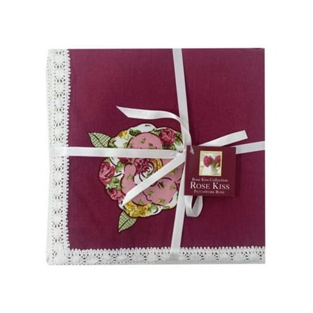 

Kole Imports DB479-12 18 x 18 in. Homewear Rose Kiss Napkin Pack of 4 - Case of 12