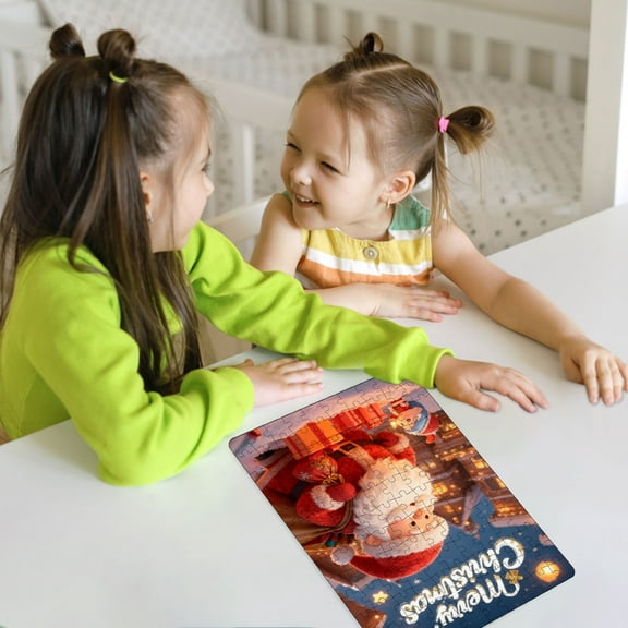 Christmas Jigsaw Puzzle For Adults 130 Pieces Fun Educational Gift Holiday Entertainment Game For Adult