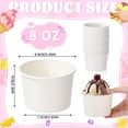thumbnail image 2 of 500 Pcs 5 oz Ice Cream Paper Cups Bulk Disposable Dessert Bowls Hot Cold Food Paper Cups for Frozen Yogurt Snack Sundae Party Favors Ice Cream Bar Supplies, 2 of 10