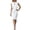 White, variant on HXWCHs Soft Knit Solid Dress Elegant Front Tie Knot Round Neck Hollow Out Casual Summer Dress Flowy Comfortable Daily Wear XXL Black