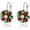Silver-Christmas, variant on Gold Plated Flower Earrings Birthstone Leverback Earrings Hypoallergenic Vintage Floral Earrings for Women Trendy