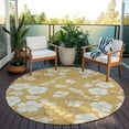 thumbnail image 6 of Addison Rugs Chantille Indoor/Outdoor Transitional Floral Gold Washable Round Rug, 8' x 8', 6 of 6