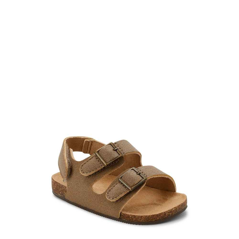 two buckle footbed sandals