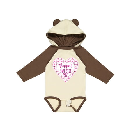 

Inktastic Poppa s Sweetie Pie with Pink Hearts Gift Baby Boy or Baby Girl Long Sleeve Bodysuit
