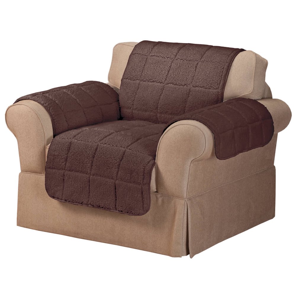 Waterproof Quilted Sherpa Chair Protector by OakRidge™BROWN Walmart