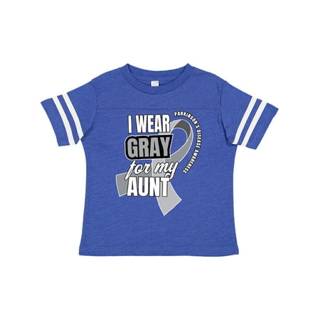 

Inktastic I Wear Gray For My Aunt Parkinsons Disease Awareness Gift Toddler Boy or Toddler Girl T-Shirt