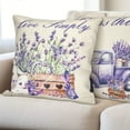 4 Pcs Lavender Throw Pillow Covers 18 X 18 Inch Purple Flower Throw