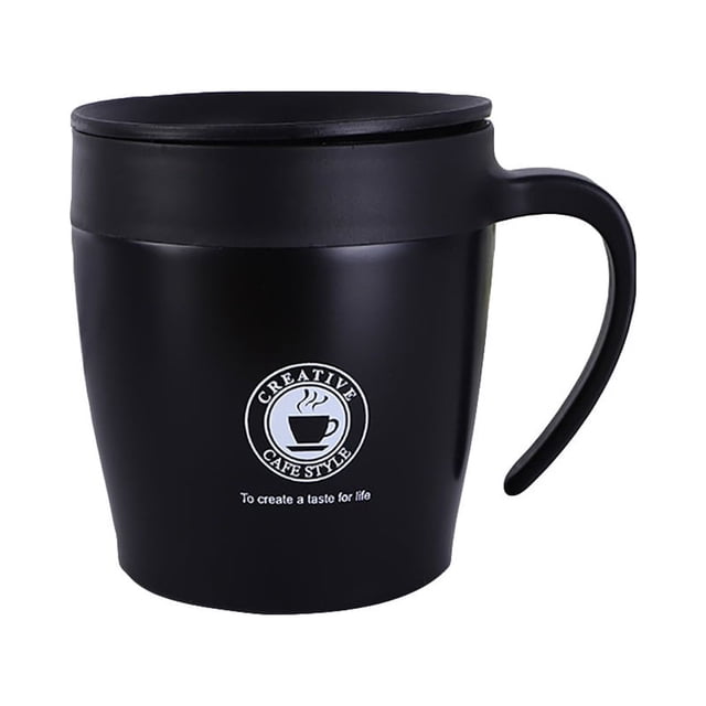 Clearance Tumbler Cups, Tyeign Wall Steel Coffee Mug Insulated with Lid Water Cup Stainless Double Kitchen,Dining & Bar Coffee Mug Coffee Cups Water Cups Tumbler Mugs Water Bottles Black
