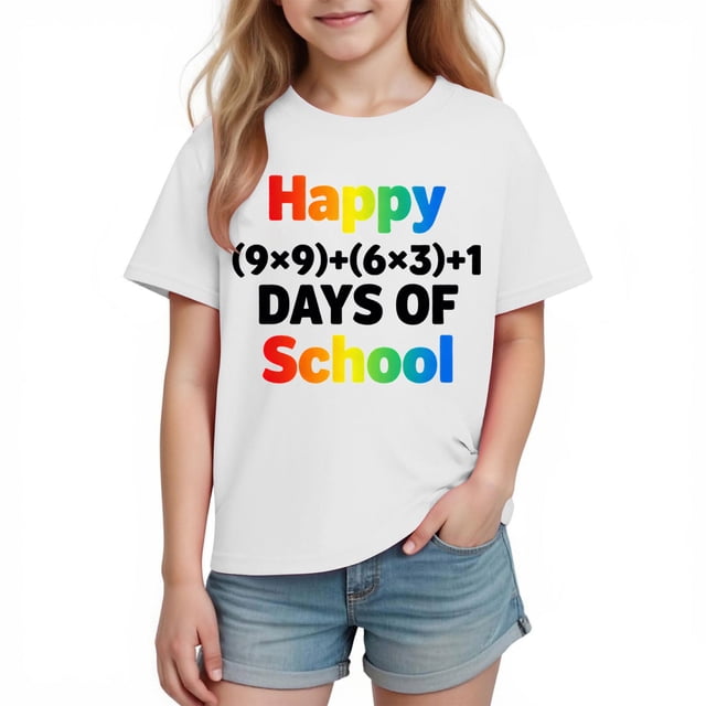Odeerbi Niños Niñas Camiseta de Algodón Manga Corta Casual Cuello Redondo Linda Camisetas Impresas