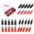 thumbnail image 1 of 30pcs 4mm Banana Plugs 4mm Banana Plug Tapping Clamp Set para altavoz Poste Terminal,11 Feliz Sencillez, 1 of 4