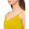 thumbnail image 4 of eloria Women's Georgette Summer Casual Split V Neck Sleevless Long Dress With Tie, Color : Yellow | Size : XL, 4 of 6