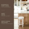 thumbnail image 2 of Maven Lane Eva Bar Stool. White Oak w/ Natural Color Fabric Upholstery, Set of 2, 2 of 6