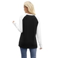 thumbnail image 5 of WIHOLL Long Sleeve Shirts for Women Color Block Raglan Tops Casual Crewneck Basic Tees Fall Clothes 2026 Fashion, 5 of 8