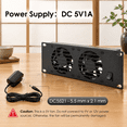 10 Inch 2u Rack Mount Fan Panel With Metal Case - Walmart.com