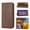 Brown, variant on SaniMore for Samsung Galaxy S21 FE PU Leather Case RFID Blocking, Magnetic Closure Flip Wallet Cover with Wrist Strap Card Slot & Multi-Angle Kickstand All-Inclusive Protective Shell, Brown