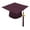 Maroon, variant on CLERKMANS Graduation Cap with Tassel Includes 2025 Date Drop - 6” Hang Loop - 100% Polyeste, 2025, Maroon, One Size