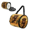 thumbnail image 7 of SEANATIVE Sunflower Round Tissue Holder Highland Cow Round Paper Towel Storage Bag with Adjustable Strap Portable Hanging Paper Holder for Camping Roll Paper Case Cover Home Decor, 7 of 7