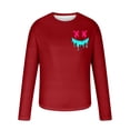 thumbnail image 4 of LEBONYARD Mens Tops Clearance,Mens Hoodies Sweatshirts,Men's Printed Long Sleeved Top Long Sleeved Round Neck Top/shirt Red XXXXXL, 4 of 4