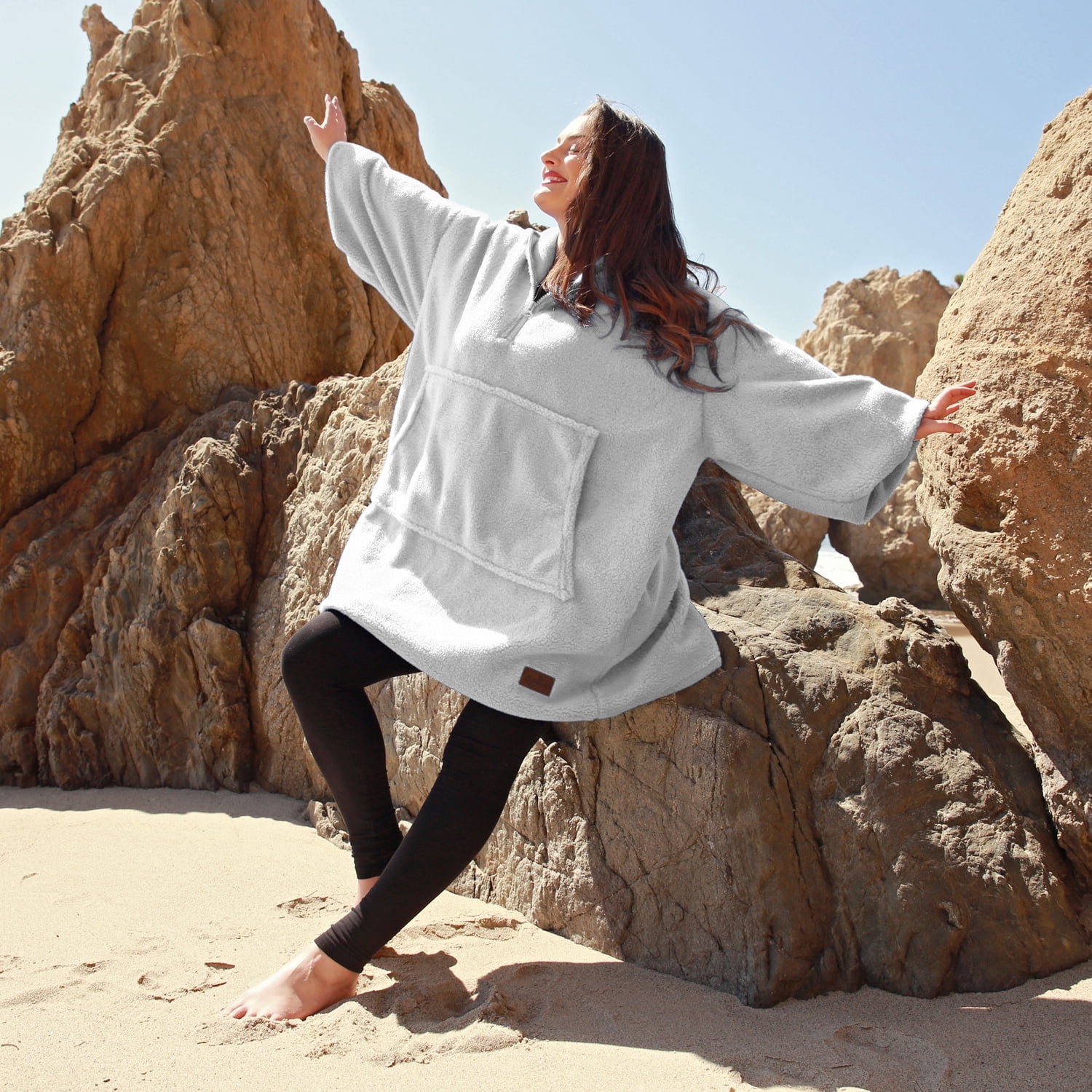 Oversized Hoodie Blanket Sweatshirt,Super Soft Warm Comfortable Fleece Giant Pullover with Large Front Pocket,for Adults Men Women Teenagers Kids Wife Girlfriend