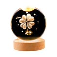 thumbnail image 1 of LED 3D Night Light 2.4 "Decoración Base de madera Adorno Lámpara de mesa Lámparas de esfera para Estilo A jinwen Luz de noche, 1 of 7