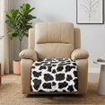 thumbnail image 4 of ZIATUBLES Black White Cow Print Recliner Chair Cover, Quilted Polyester Anti-Slip Furniture Protector, Washable Pets Friendly Recliner Couch Slipcover for Living Room, 4 of 8